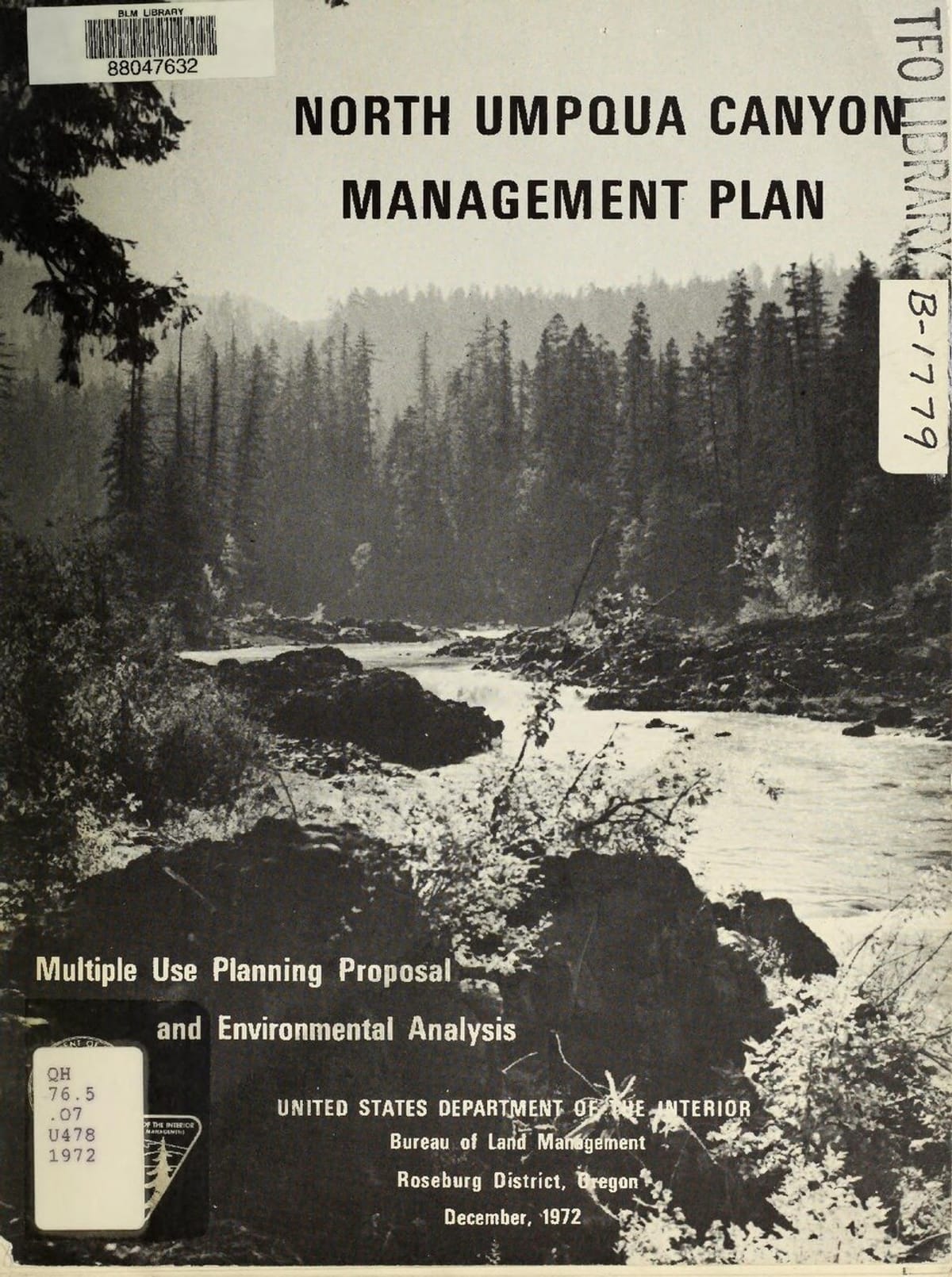 North Umpqua Canyon management plan - multiple use planning proposal and environmental analysis (IA northumpquacanyo7632unit).pdf
